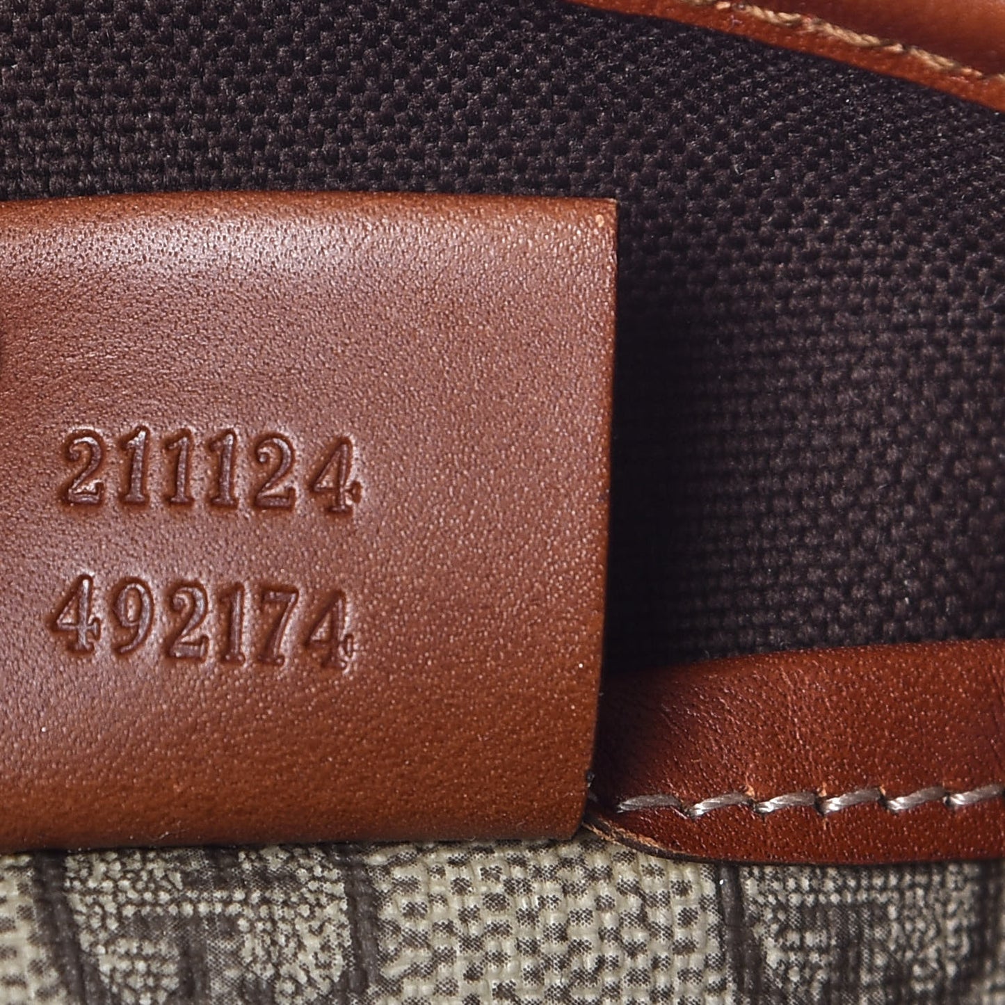 GG Plus Monogram Large Signature Web Loop Tote Brown