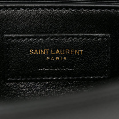 Saint Laurent Grain De Poudre Monogram Cassandre Clutch  Black 6 of 11