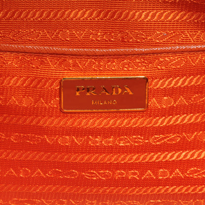Prada Saffiano Lux Large Tote Papaya 5 of 9