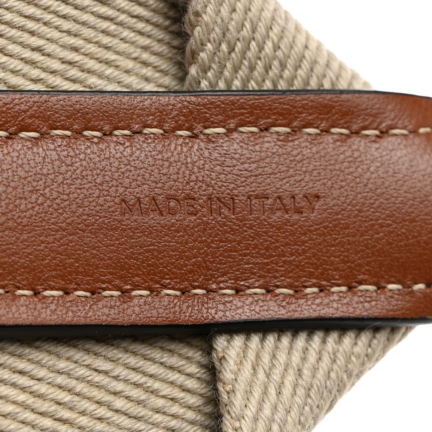 Jacquard Wool Logo Short Strap Beige White