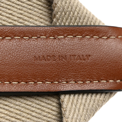 Celine Jacquard Wool Logo Short Strap Beige White 4 of 6