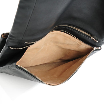 Celine Lambskin Roll Clutch Black 6 of 7