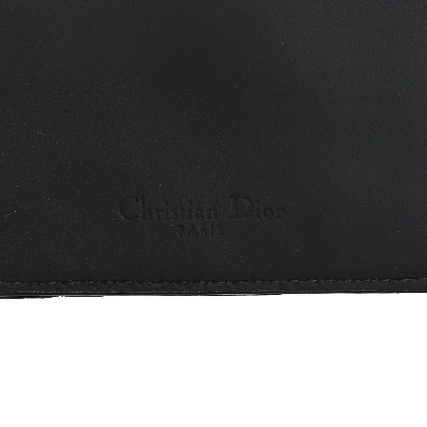 Christian Dior Ultra Matte Calfskin Lady Dior Long Wallet With Strap Black 6 of 10
