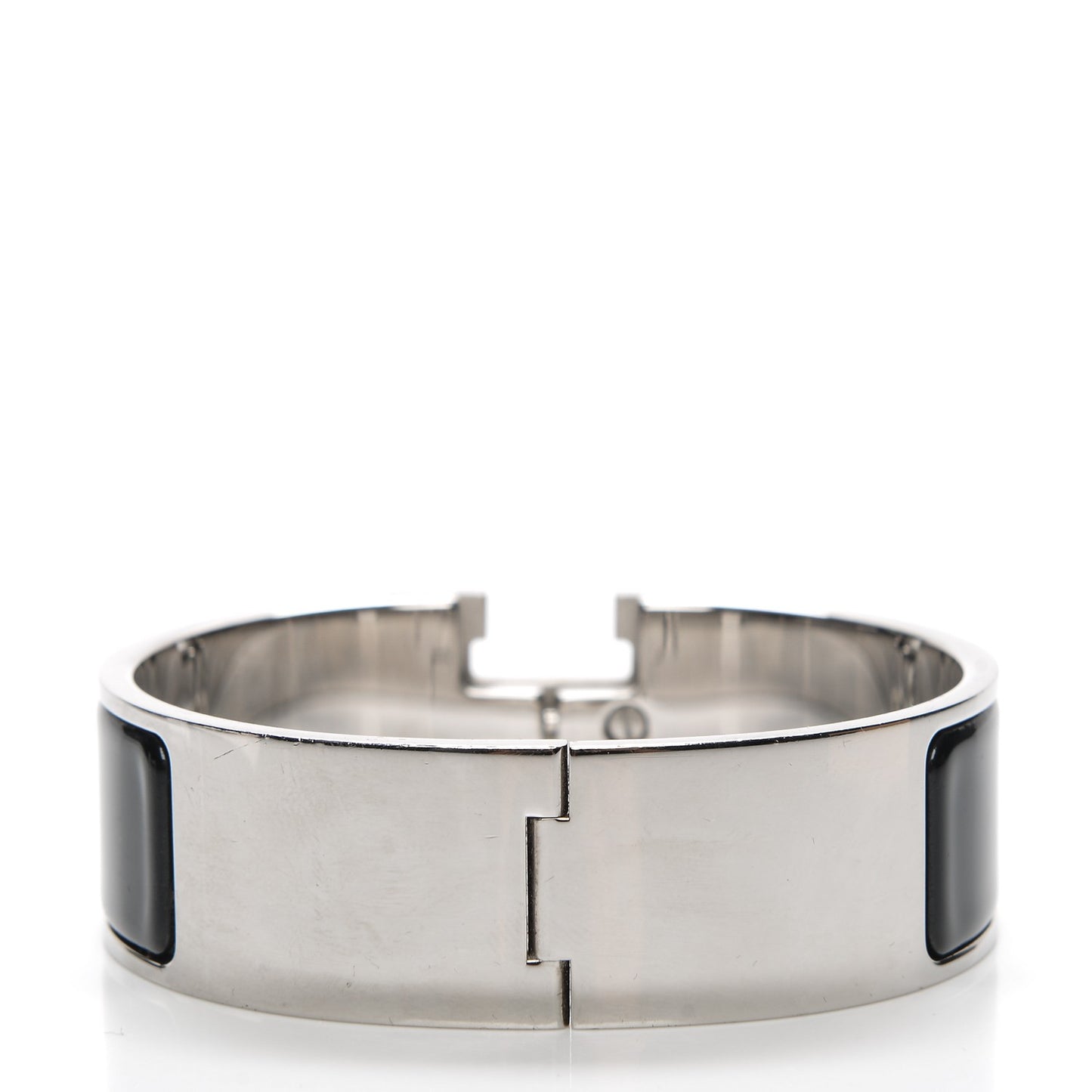 Enamel Wide Clic Clac H Bracelet PM Black