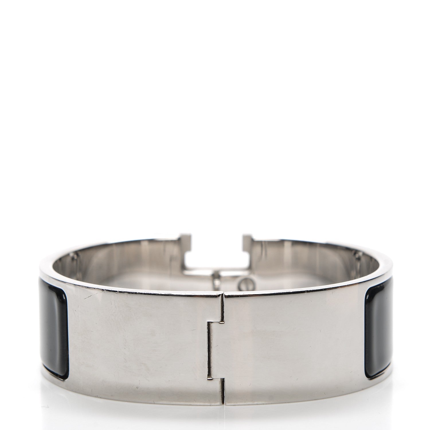 Hermes Enamel Wide Clic Clac H Bracelet PM Black 3 of 5