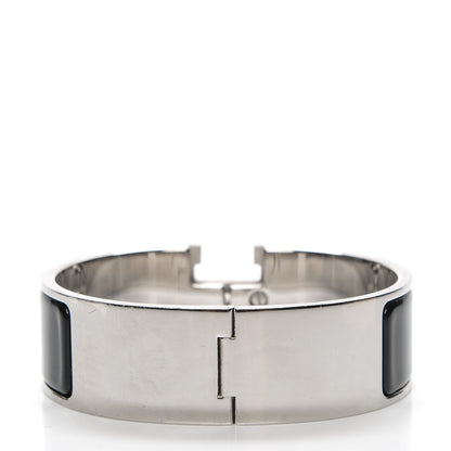 Hermes Enamel Wide Clic Clac H Bracelet PM Black 3 of 5