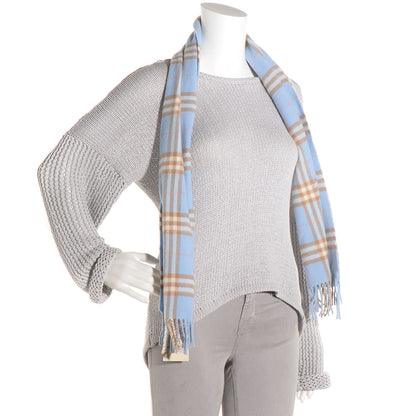 Burberry Wool Nova Check Scarf Blue 2 of 4