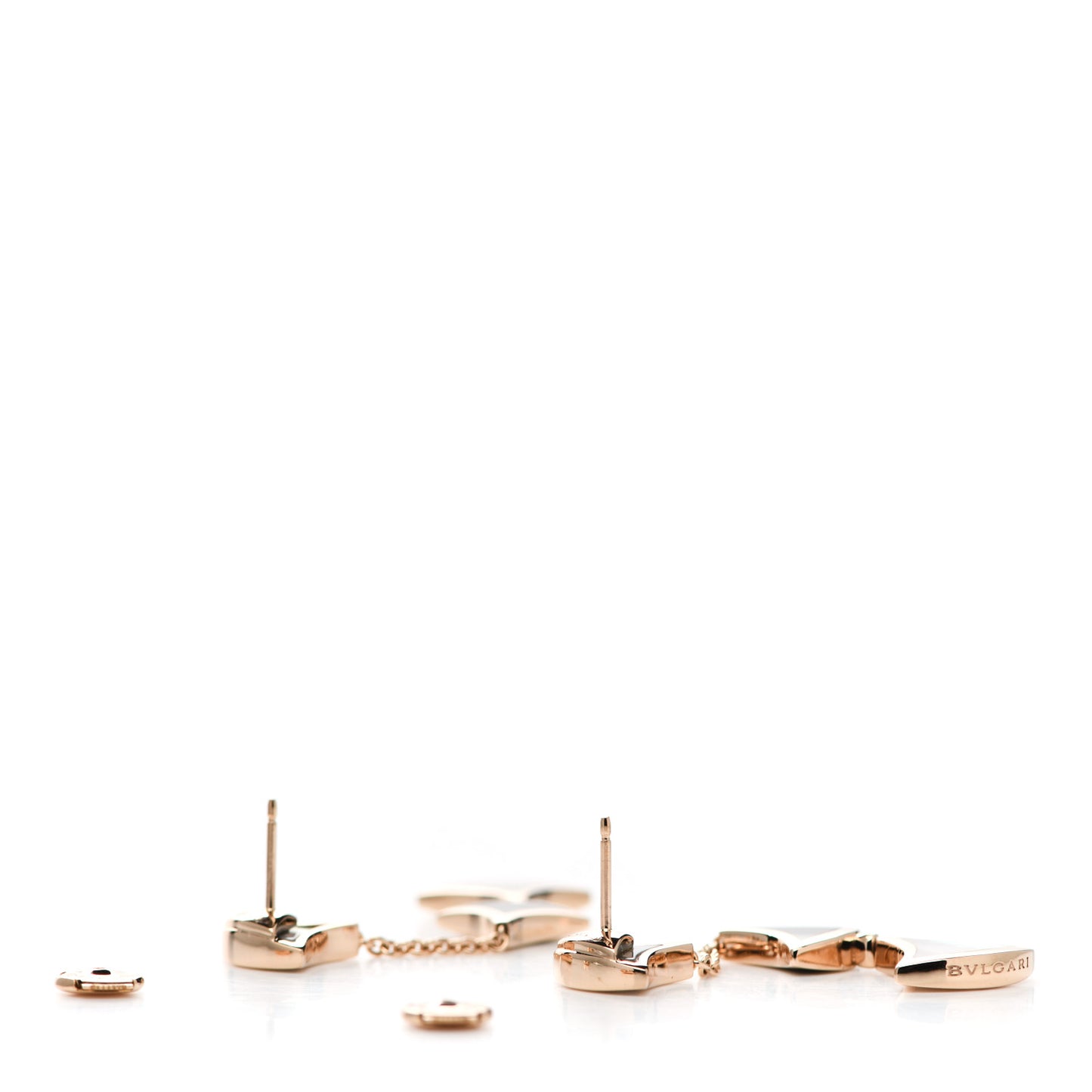 18K Rose Gold Black Onyx Mother of Pearl Divas' Dream Drop Earrings