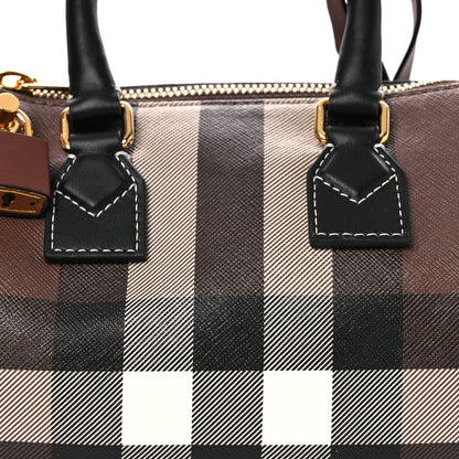 Burberry E-canvas Check Mini Bowling Bag Dark Birch Brown 8 of 12