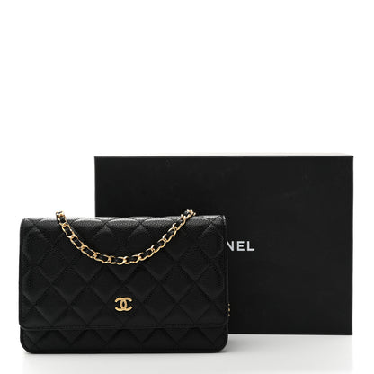 Chanel Caviar Quilted Wallet on Chain WOC Black 12 of 12