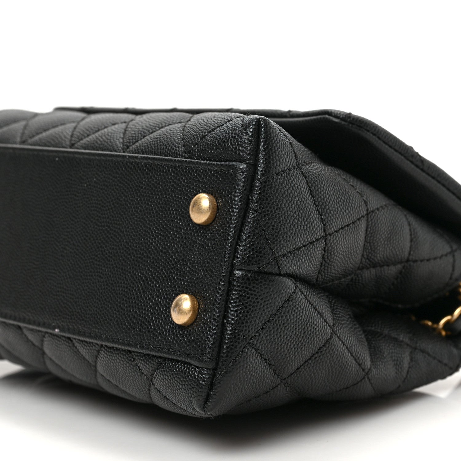 Chanel Caviar Lizard Quilted Mini Coco Handle Flap Black 8 of 8