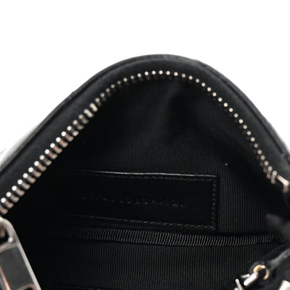 Saint Laurent Calfskin Matelasse Monogram Key Pouch Black 5 of 8