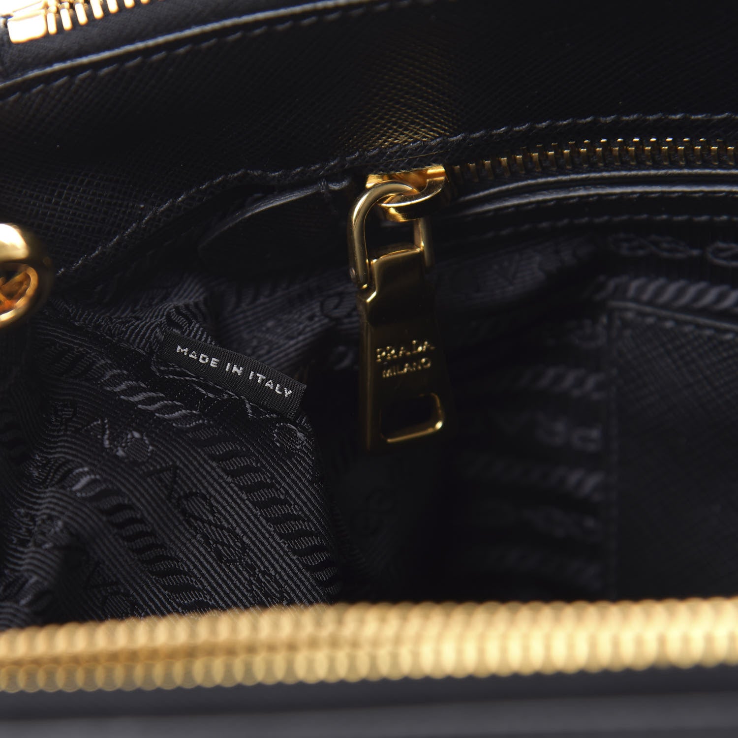 Prada Saffiano Medium Galleria Double Zip Tote Black 9 of 13