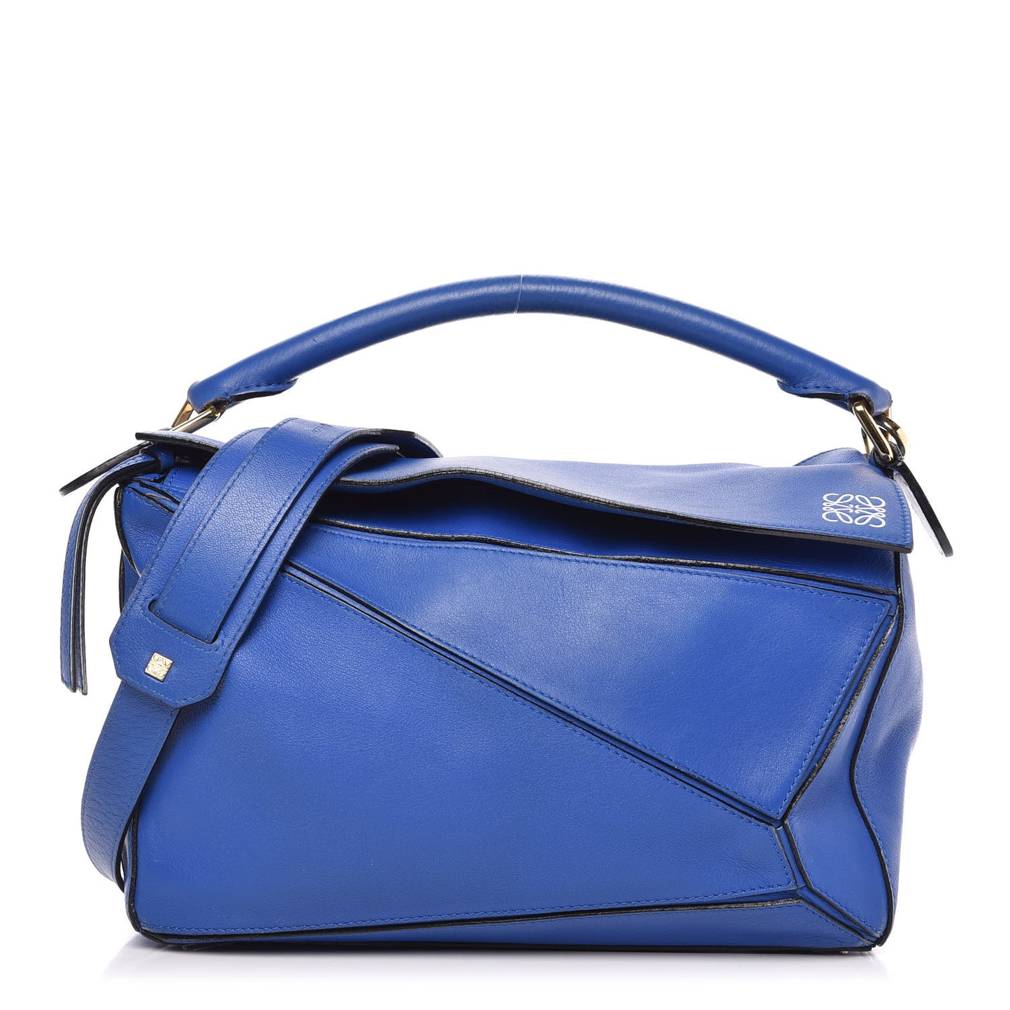 Calfskin Medium Puzzle Bag Electric Blue