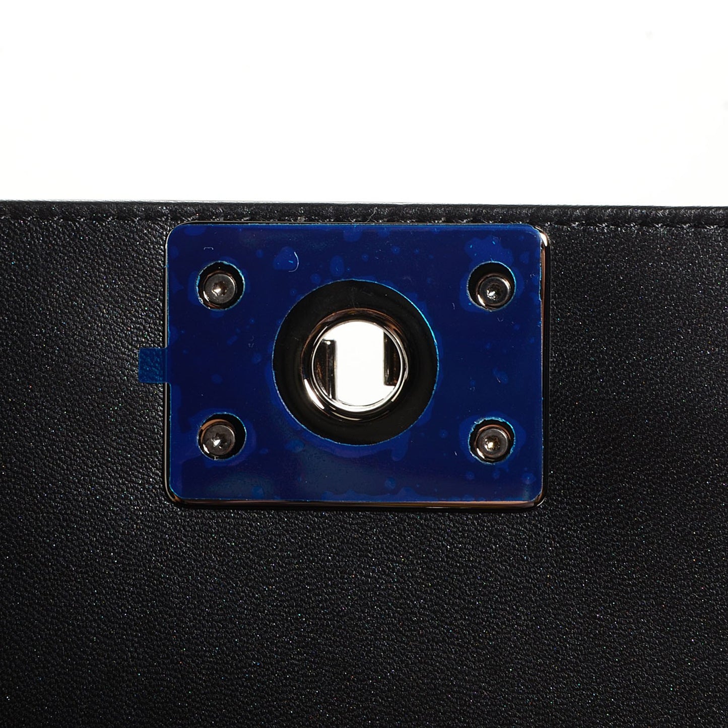 Patent Quilted New Medium Boy Flap Black