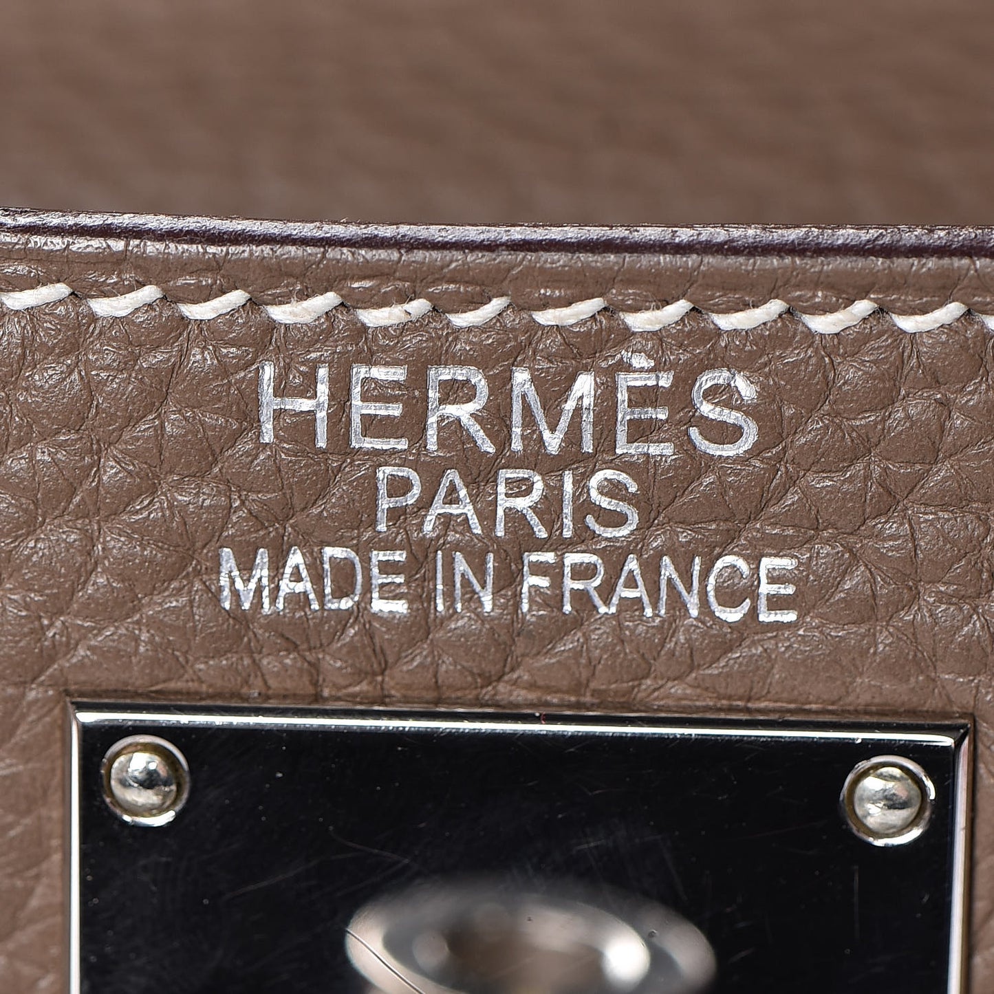 Taurillon Clemence Shoulder Kelly 40 Etoupe