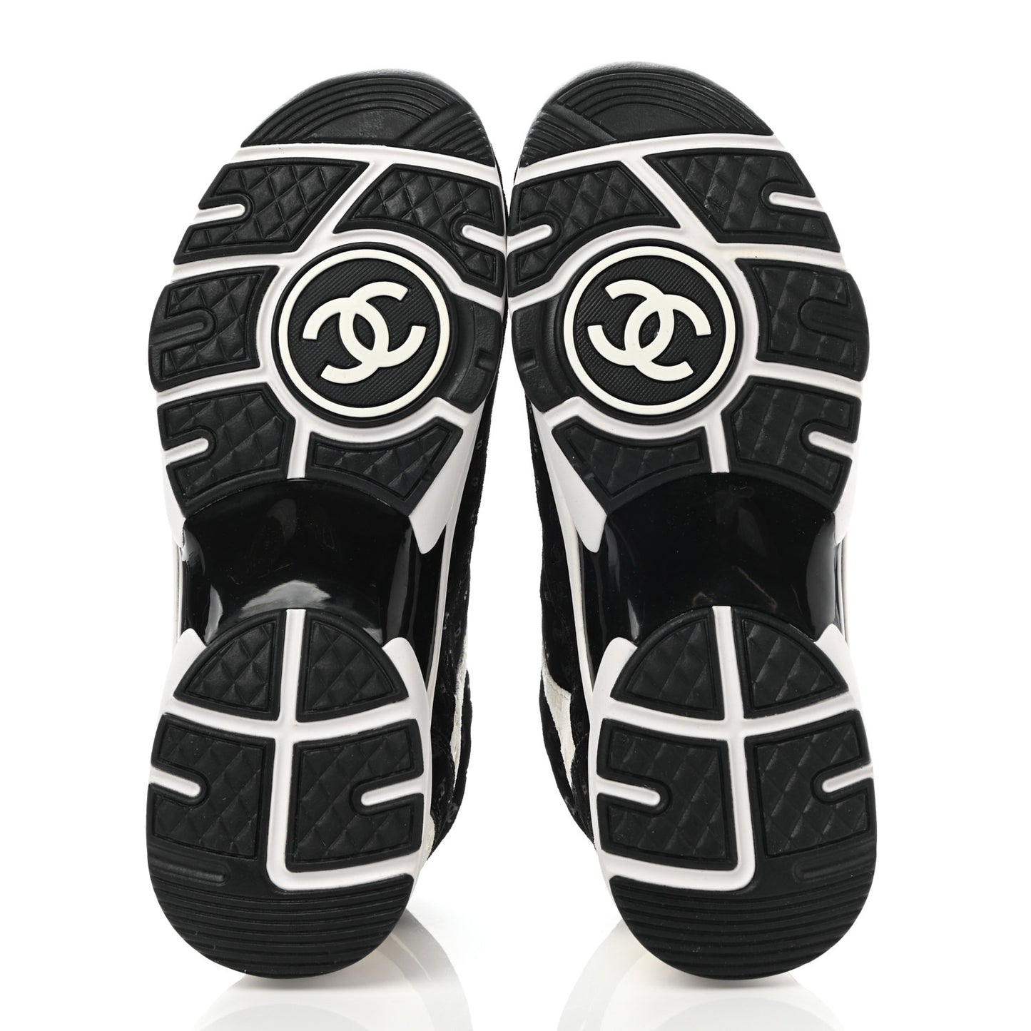 Printed Suede Calfskin Womens Sneakers 38 Black White