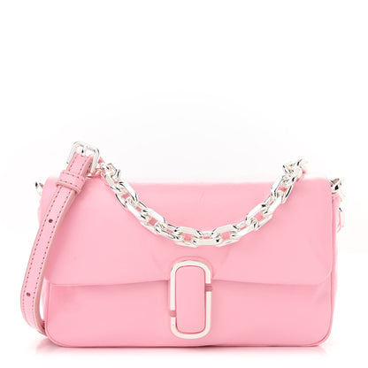 Marc Jacobs Shiny Crinkled Calfskin Mini J Pillow Bag Pink 1 of 11