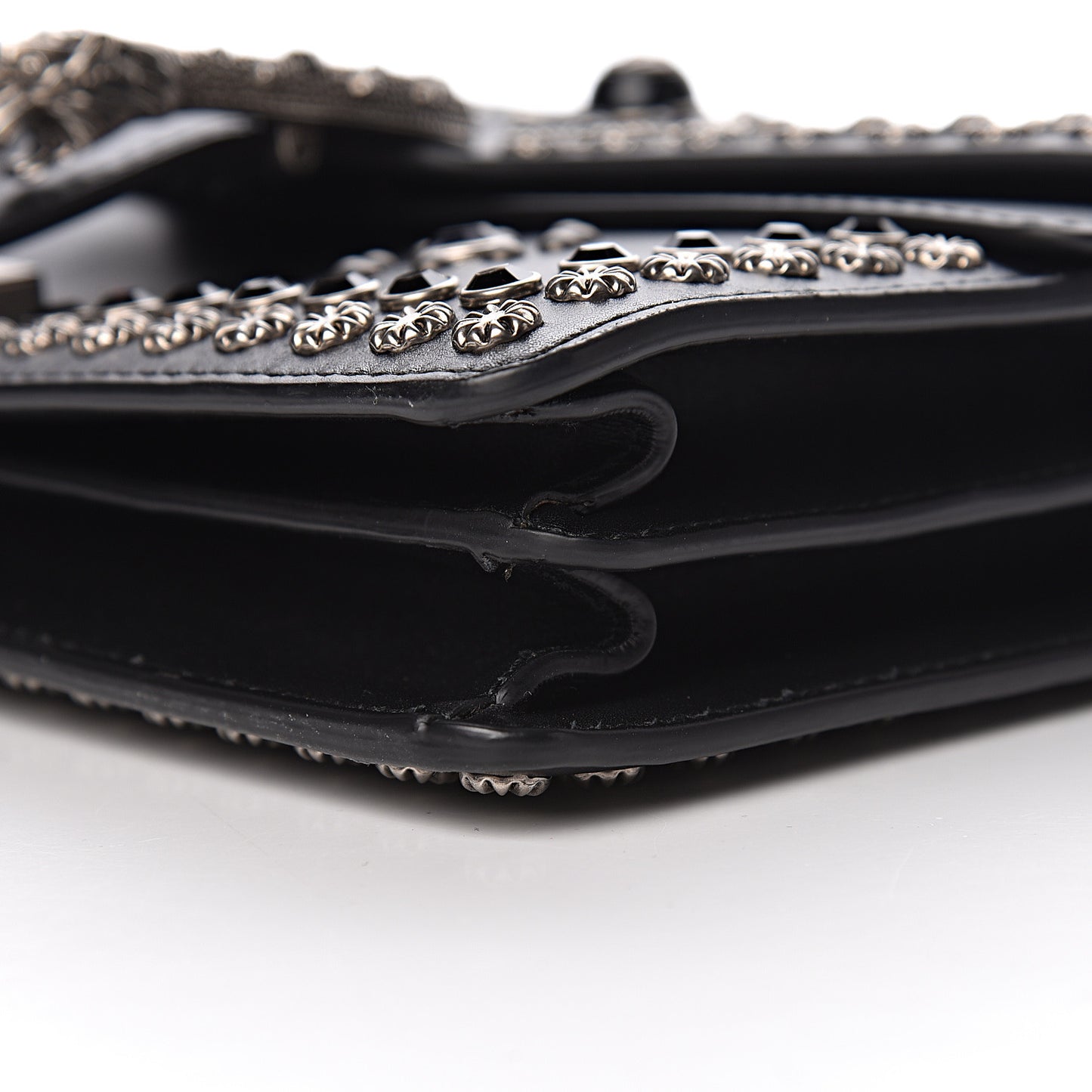 Calfskin Studded Small Dionysus Shoulder Bag Black