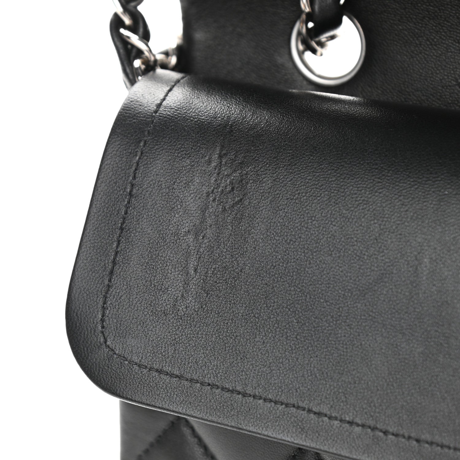 Chanel Lambskin Quilted Medium Double Flap Black 8 of 15
