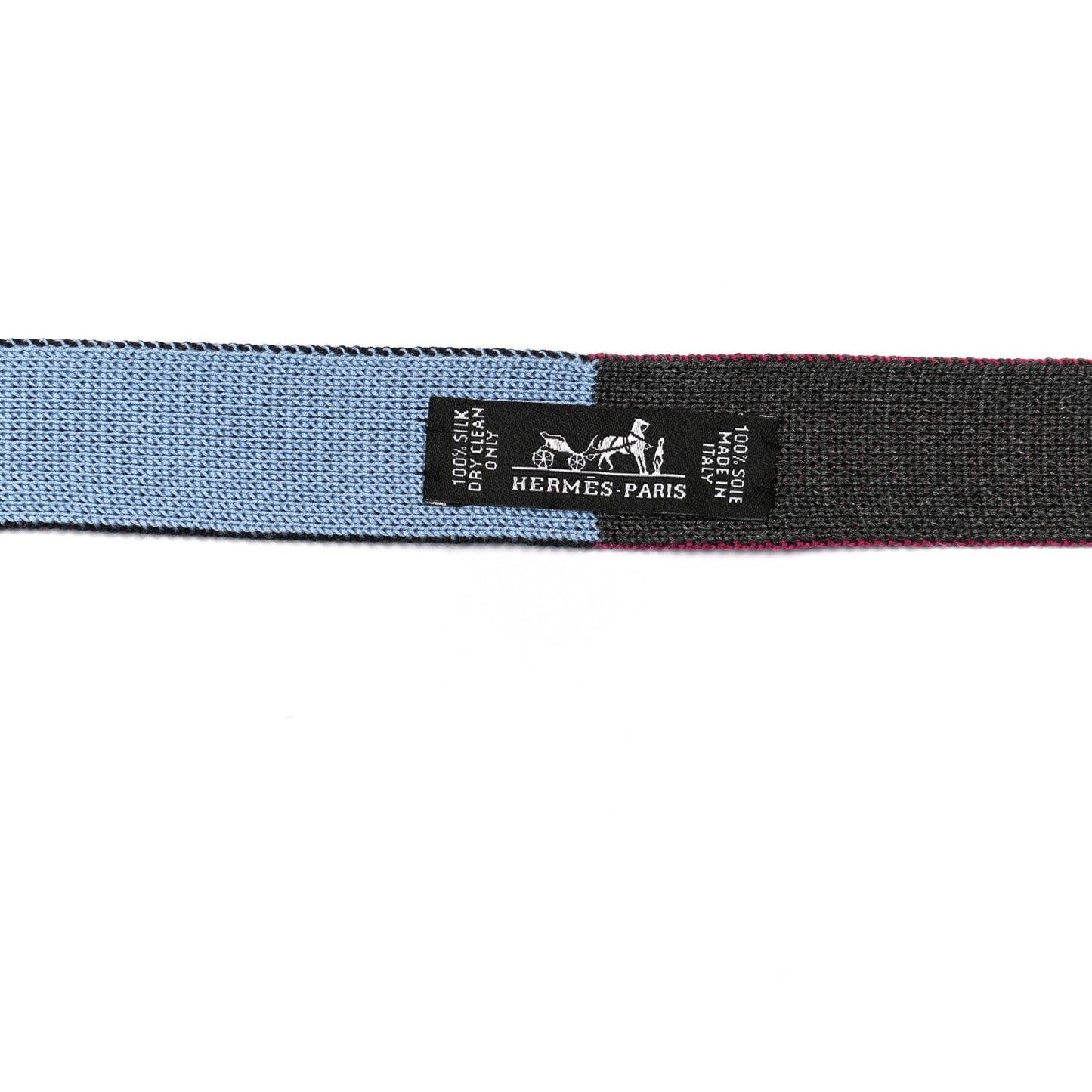 Silk Maille De Soie 4 Temps Tie Marine Azur Flanelle