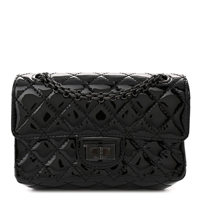 Chanel Patent Calfskin Quilted 2.55 Reissue Mini Flap So Black 1 of 12