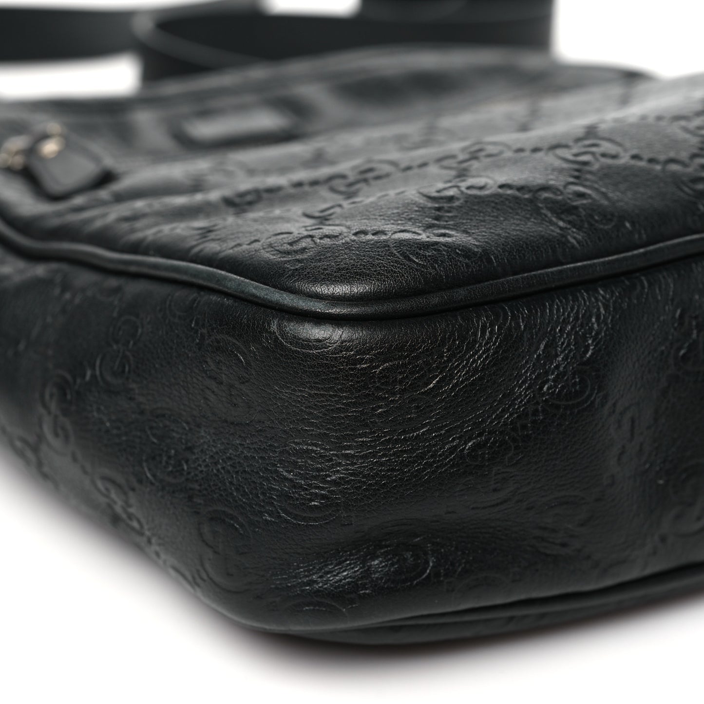 Guccissima Flat Messenger Bag Black
