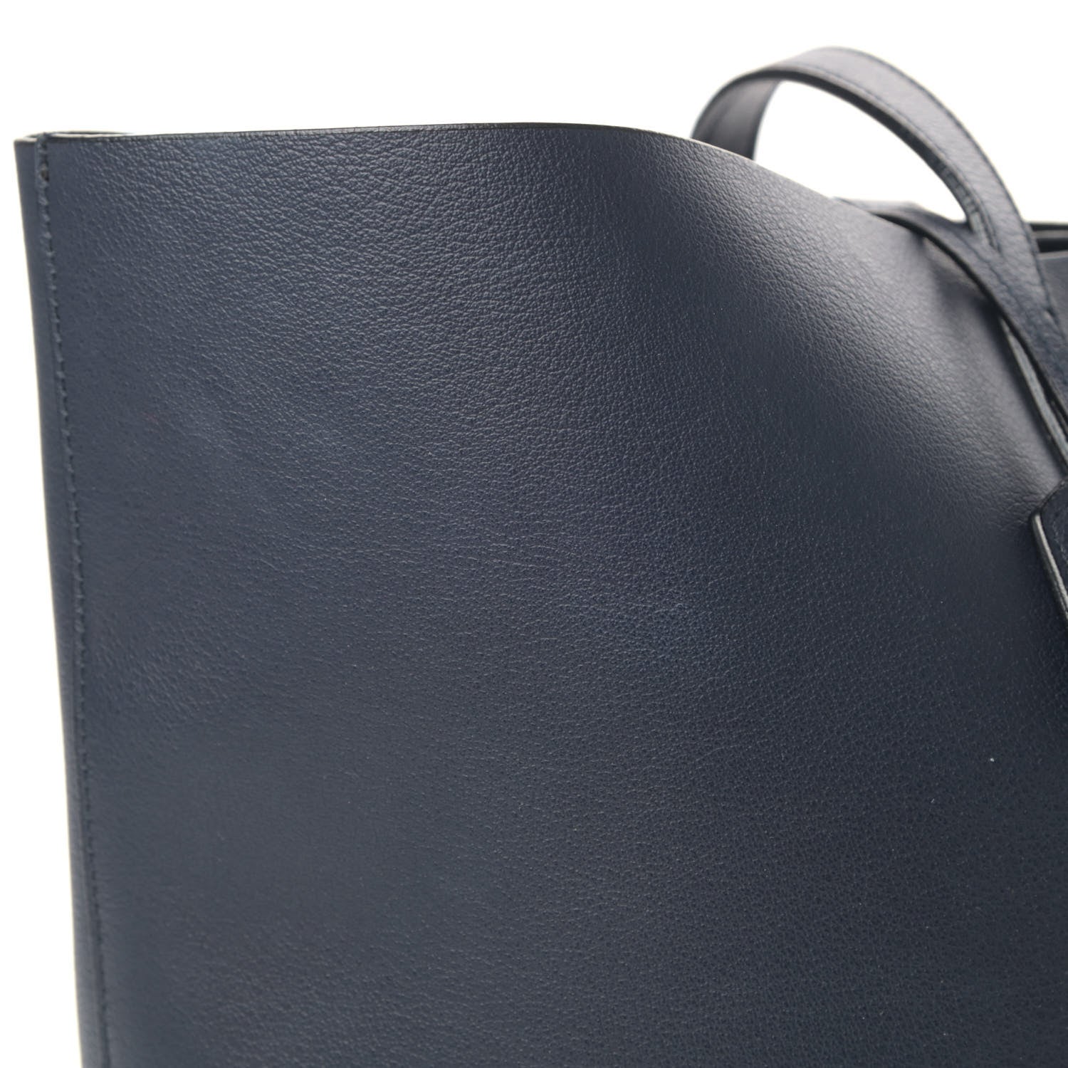 Saint Laurent Calfskin Shopping Tote Navy 7 of 7
