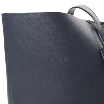 Saint Laurent Calfskin Shopping Tote Navy 7 of 7