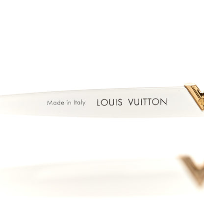 Louis Vuitton Acetate Aviator Serpico Studded Sunglasses Z2358W White 6 of 9