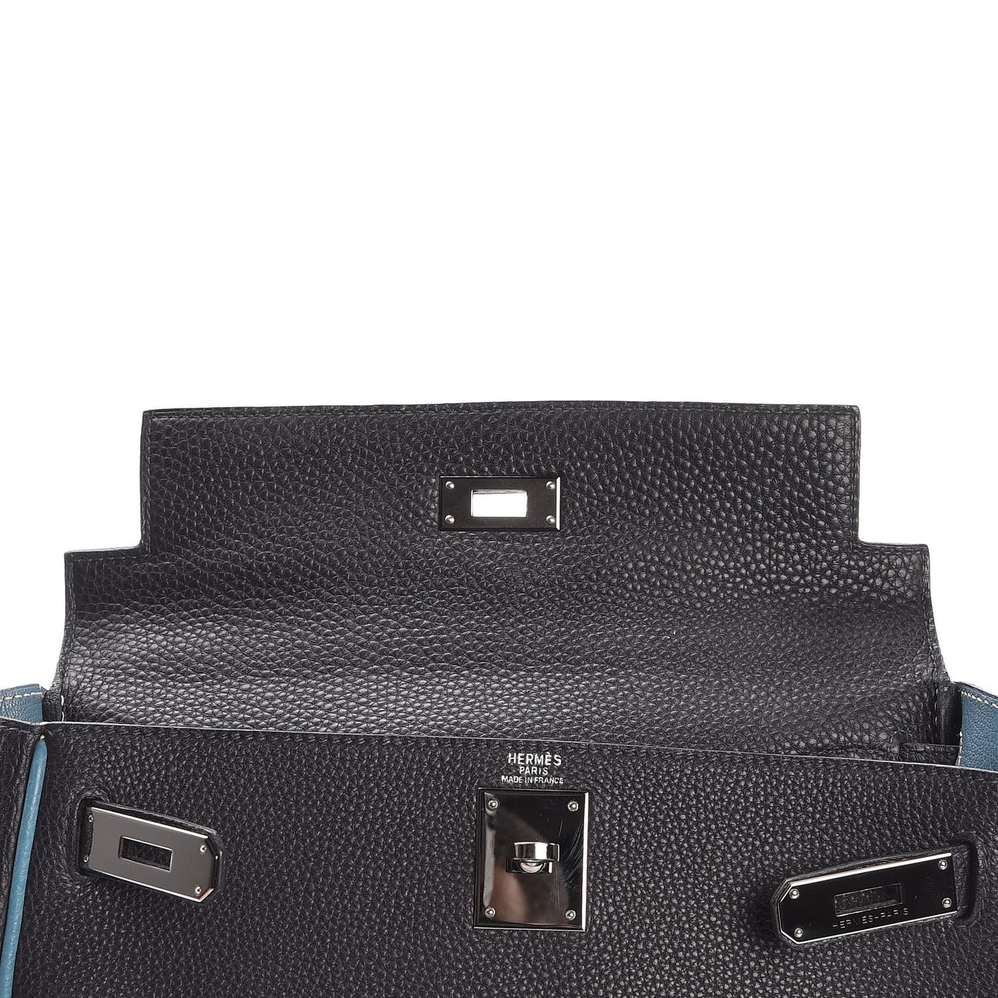 Togo Bi-Color Kelly Retourne 28 Indigo Blue Jean