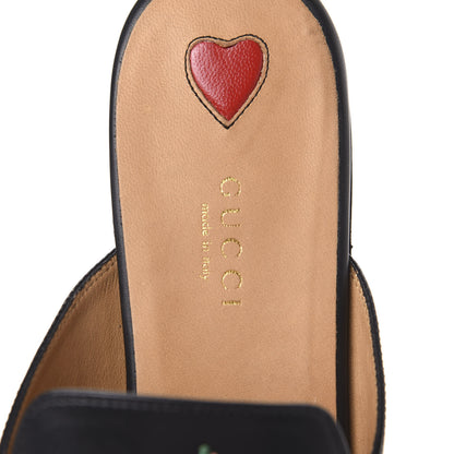 Gucci Calfskin Flower Embroidered Princetown Slippers 40 Black 7 of 11