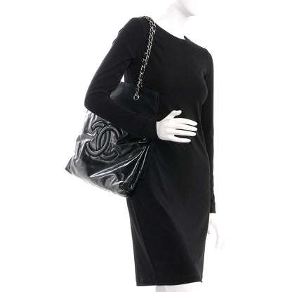 Chanel Vinyl Spirit Drawstring Tote Black 2 of 7