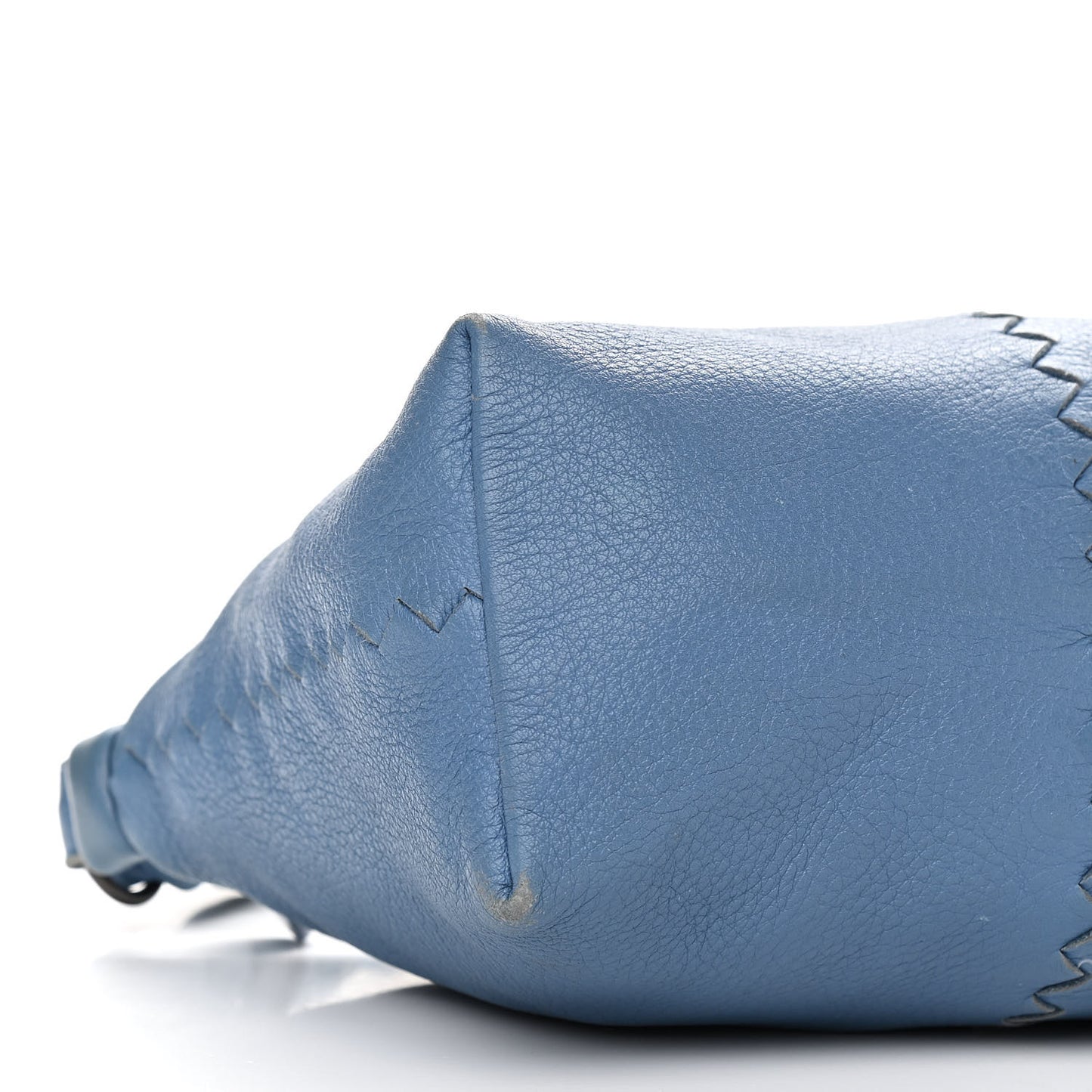 Cervo Deerskin Braided Shoulder Bag Blue