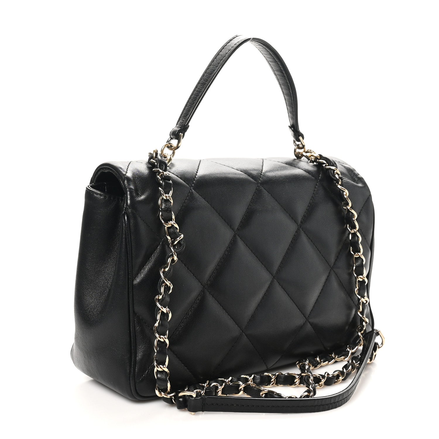 Chanel Lambskin Quilted Easy Carry Flap Black 3 of 11