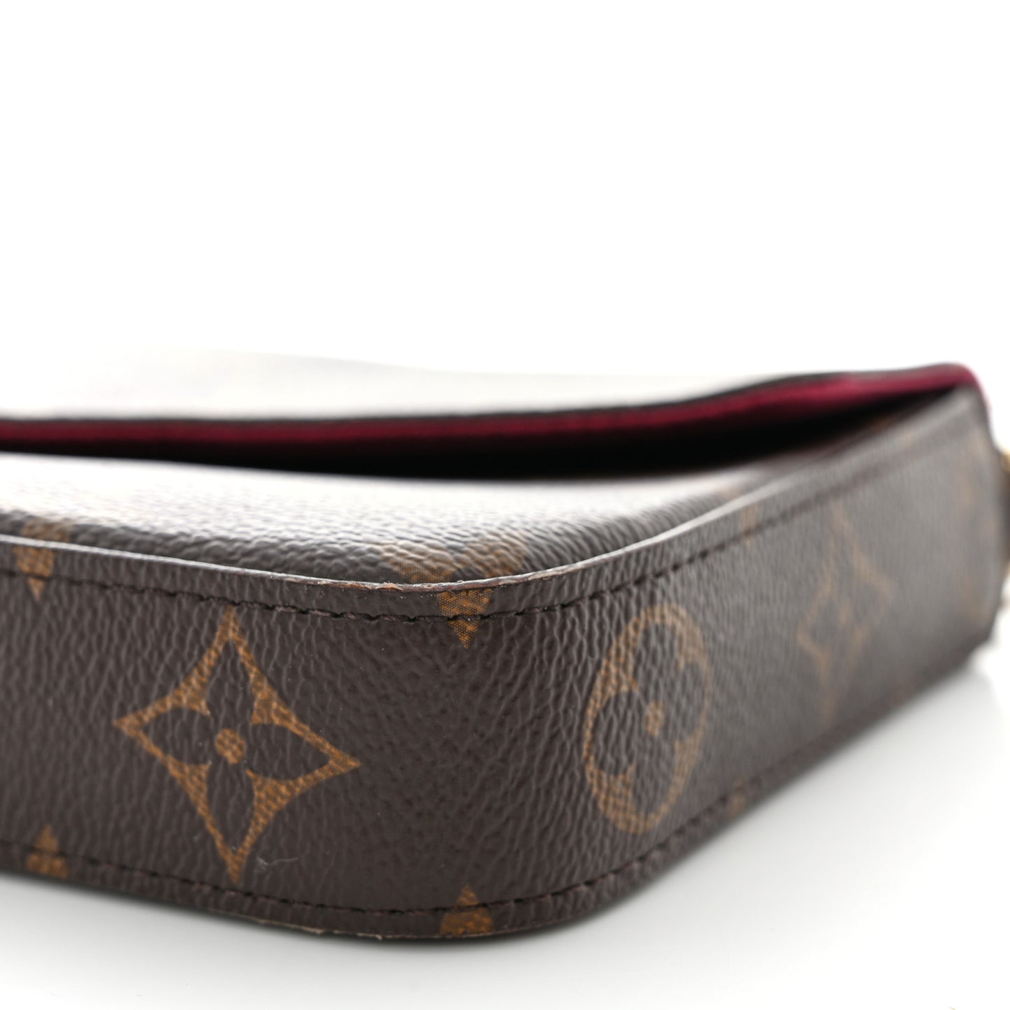 Monogram Pochette Felicie Chain Wallet Fuchsia