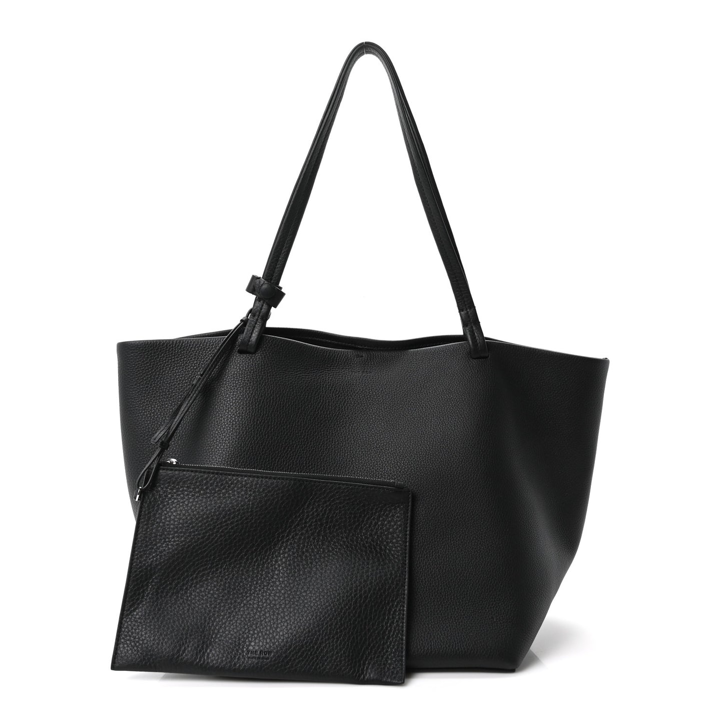 Grained Calfskin Park Tote Three Black