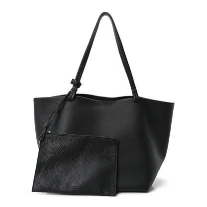 The Row Grained Calfskin Park Tote Three Black 3 of 11