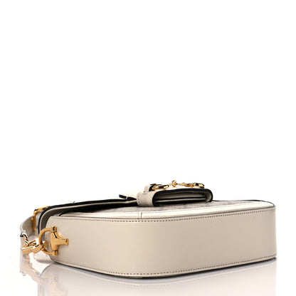 Gucci GG Supreme Monogram Web Mini Horsebit 1955 Shoulder Bag Beige Mystic White 4 of 13