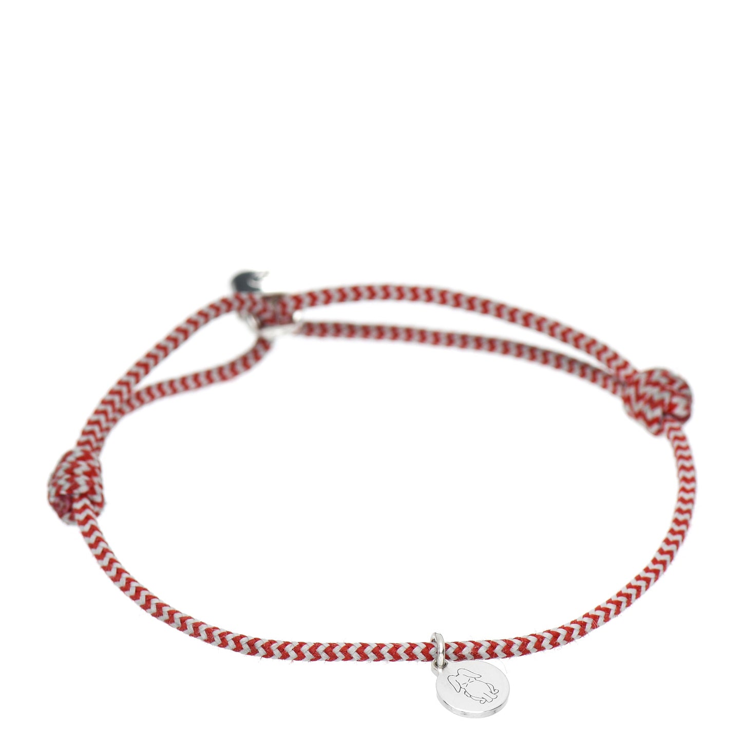 X UNICEF Sterling Silver Lockit Bracelet Red White