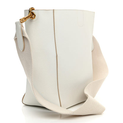 Celine Soft Grained Calfskin Small Sangle Bucket Bag White 2 of 9