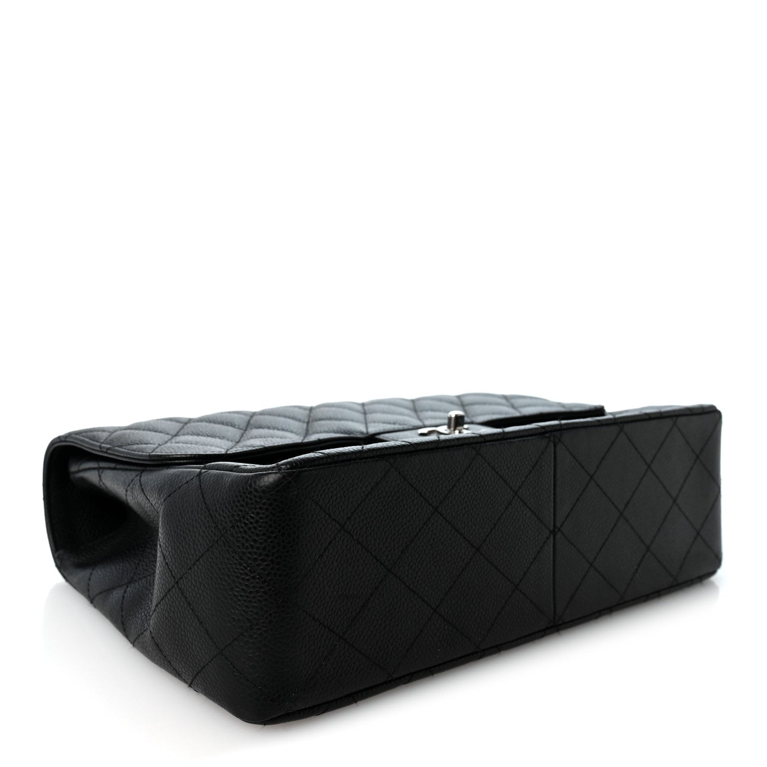 Chanel Caviar Quilted Jumbo Single Flap Black 4 of 10
