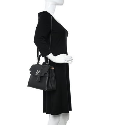 Louis Vuitton Calfskin Lockme Ever BB Black 2 of 9