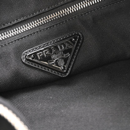 Prada Canapa Triangle Shoulder Bag Black 6 of 11