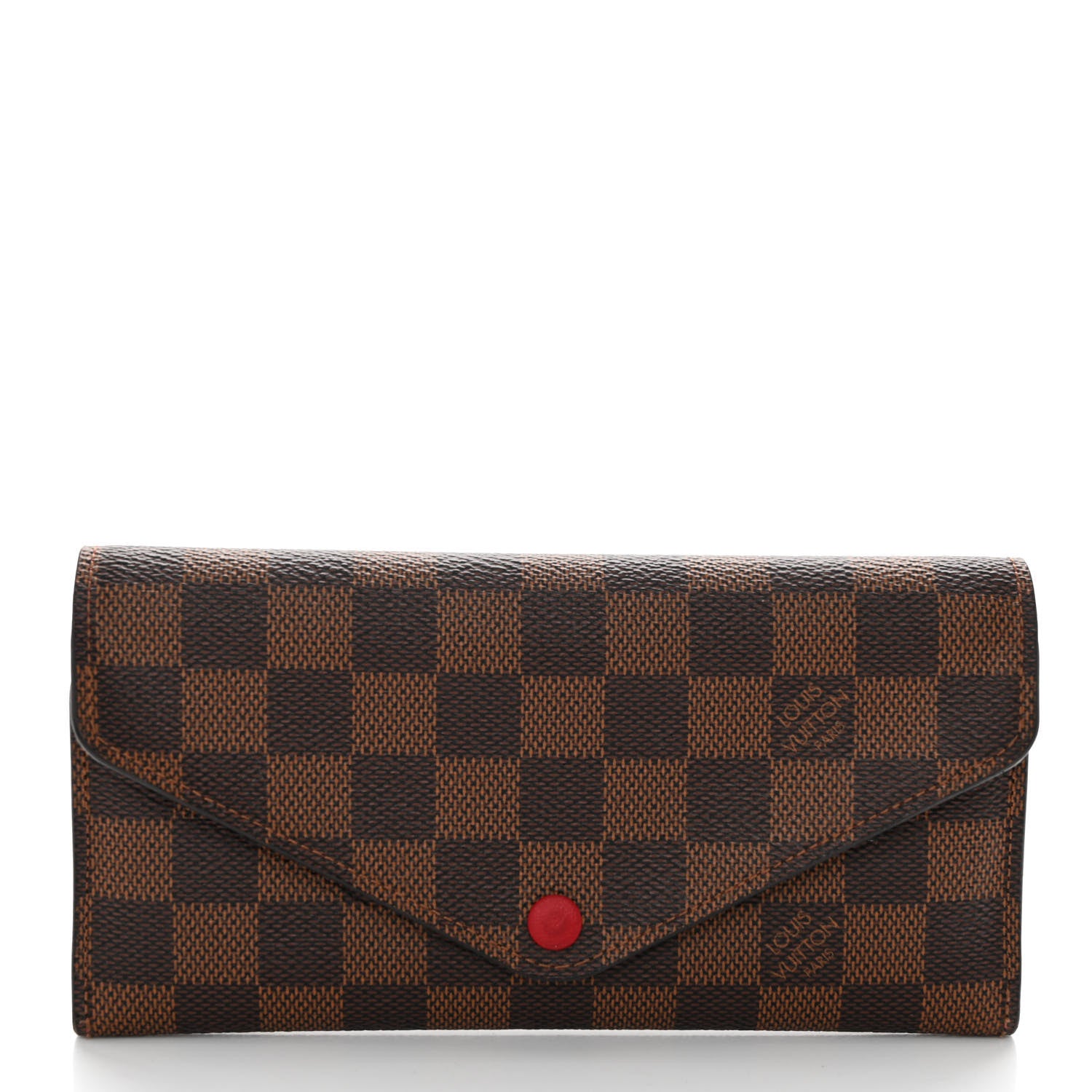 Louis Vuitton Damier Ebene Josephine Wallet Red 2 of 11