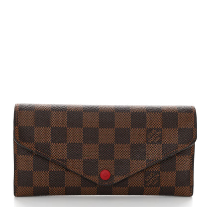 Louis Vuitton Damier Ebene Josephine Wallet Red 2 of 11