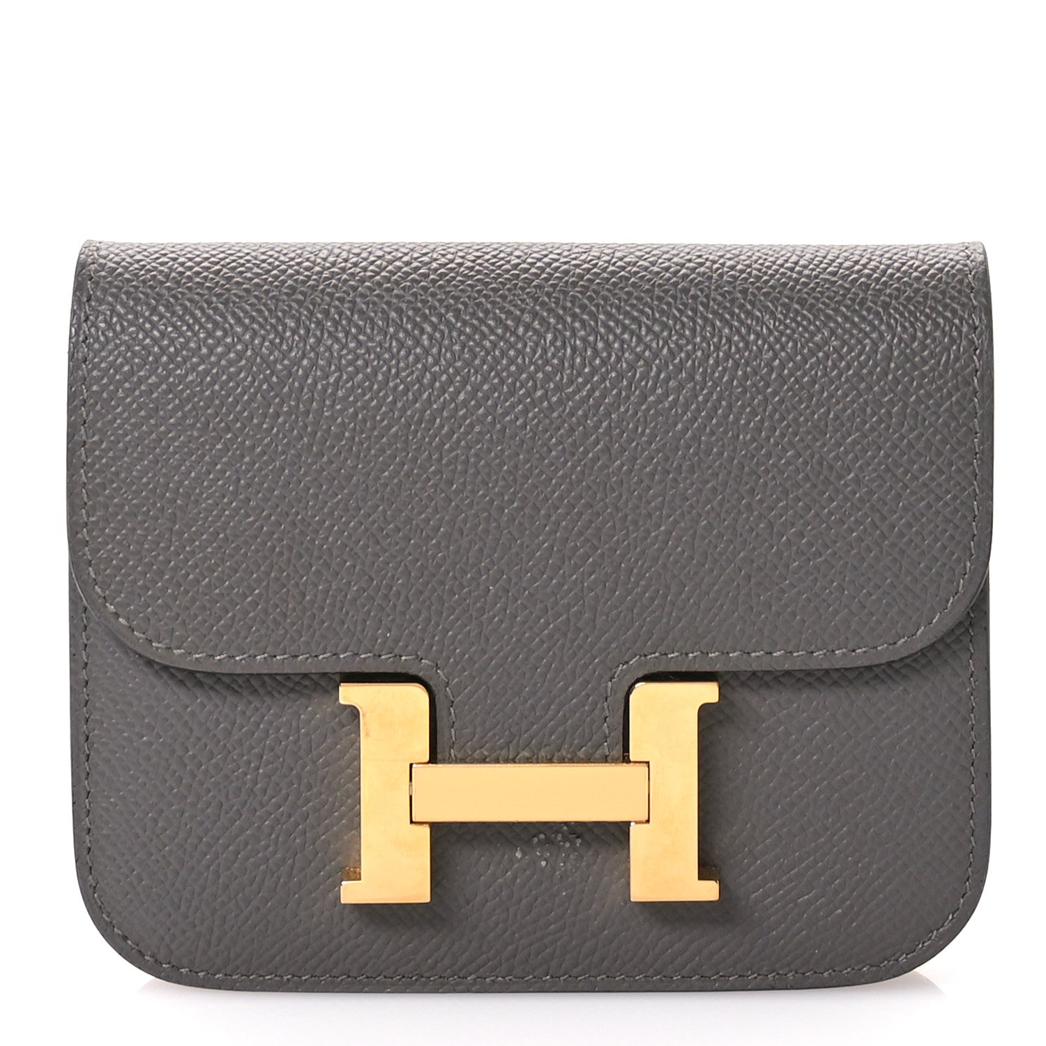 Hermes Epsom Constance Slim Wallet Gris Meyer 1 of 12