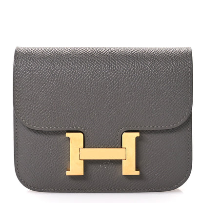 Hermes Epsom Constance Slim Wallet Gris Meyer 1 of 12