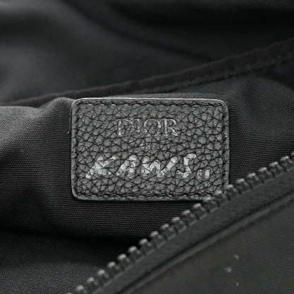 Christian Dior X KAWS Nylon Calfskin Bee Belt Bag Black 6 of 12