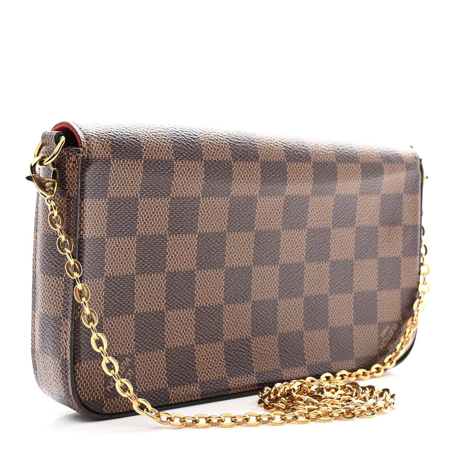 Louis Vuitton Damier Ebene Pochette Felicie Chain Wallet 4 of 13